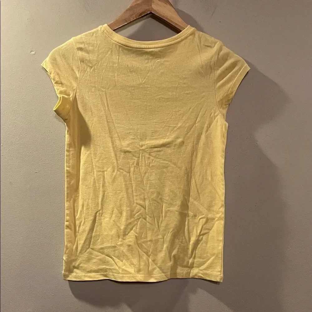 GAP Yellow Tee with Bee and Rainbow Graphic